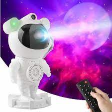 Image of Lampara Proyector Astronauta De Galaxia Nebulosa Y Estrellas