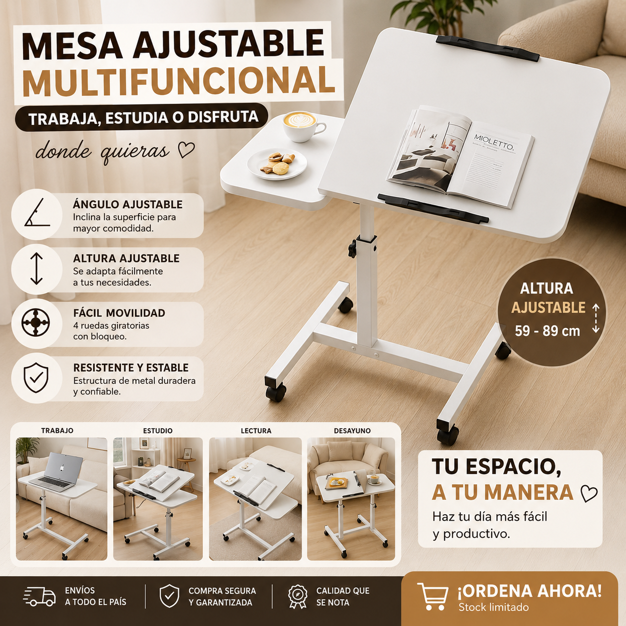 MESA AUXILIAR MULTIFUNCIONAL