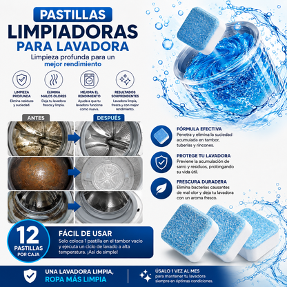kit pastilla limpieza lavadora