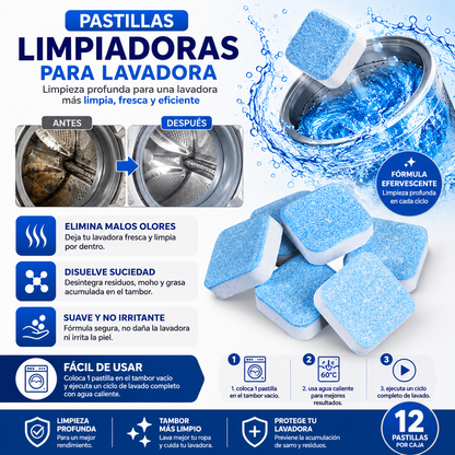 kit pastilla limpieza lavadora