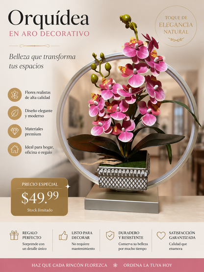 Lámpara LED con Arreglo Floral