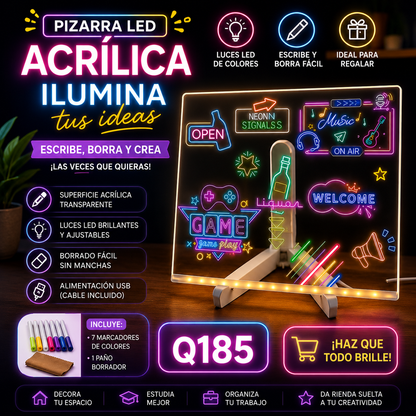 PIZARRA MAGICA LUZ LED