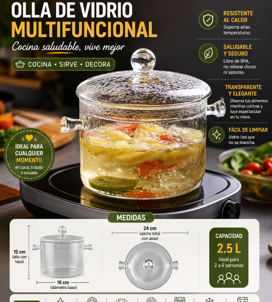 OLLA DE VIDRIO PREMIUM