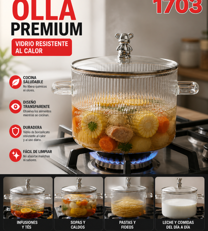 OLLA DE VIDRIO PREMIUM
