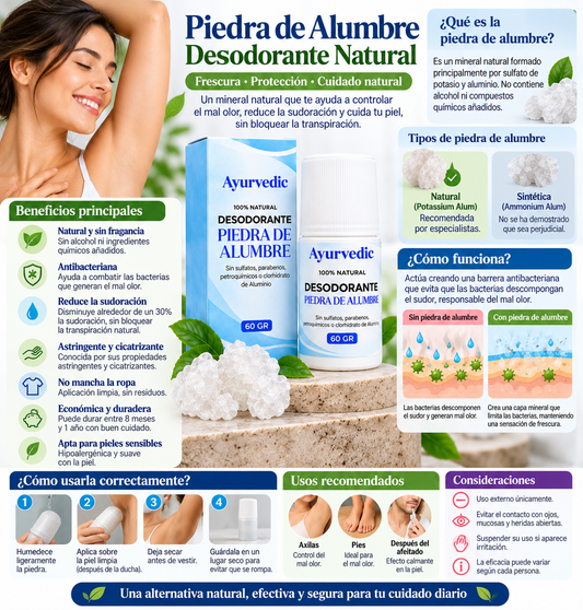 Desodorante Natural Piedra de Alumbre