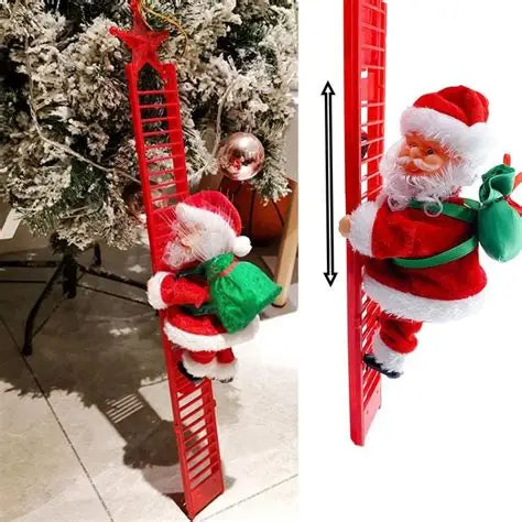SANTA CLAUS SUBIENDO LA ESCALERA