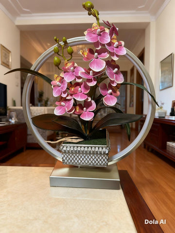 Image of Lámpara LED con Arreglo Floral