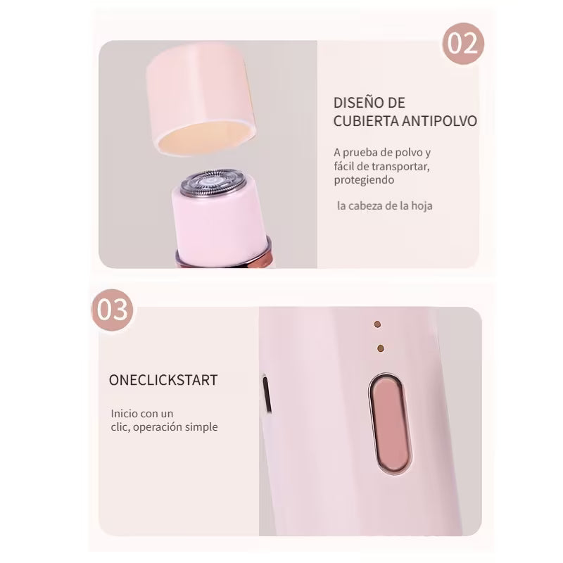 Afeitadora eléctrica 2 en 1.