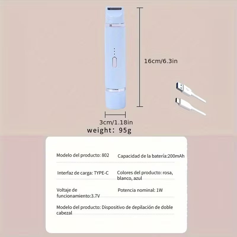 Afeitadora eléctrica 2 en 1.