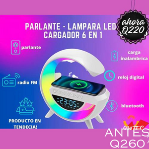 🔥LAMPARA SMART PARLANTE CON RELOJ DIGITAL 5 EN 1🔥