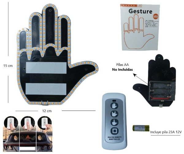 MANO LED PARA AUTO