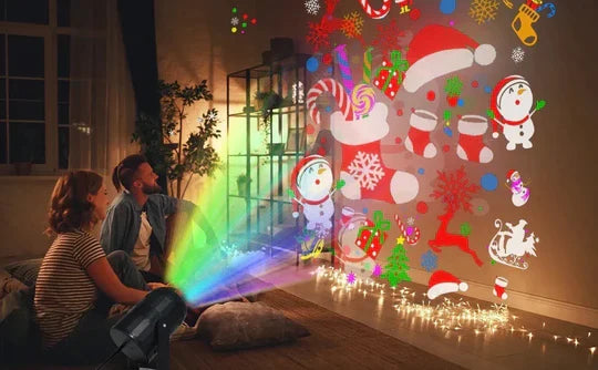 PROYECTOR DE FIGURAS NAVIDEÑAS (🎄🎁🧧🎀🎄)