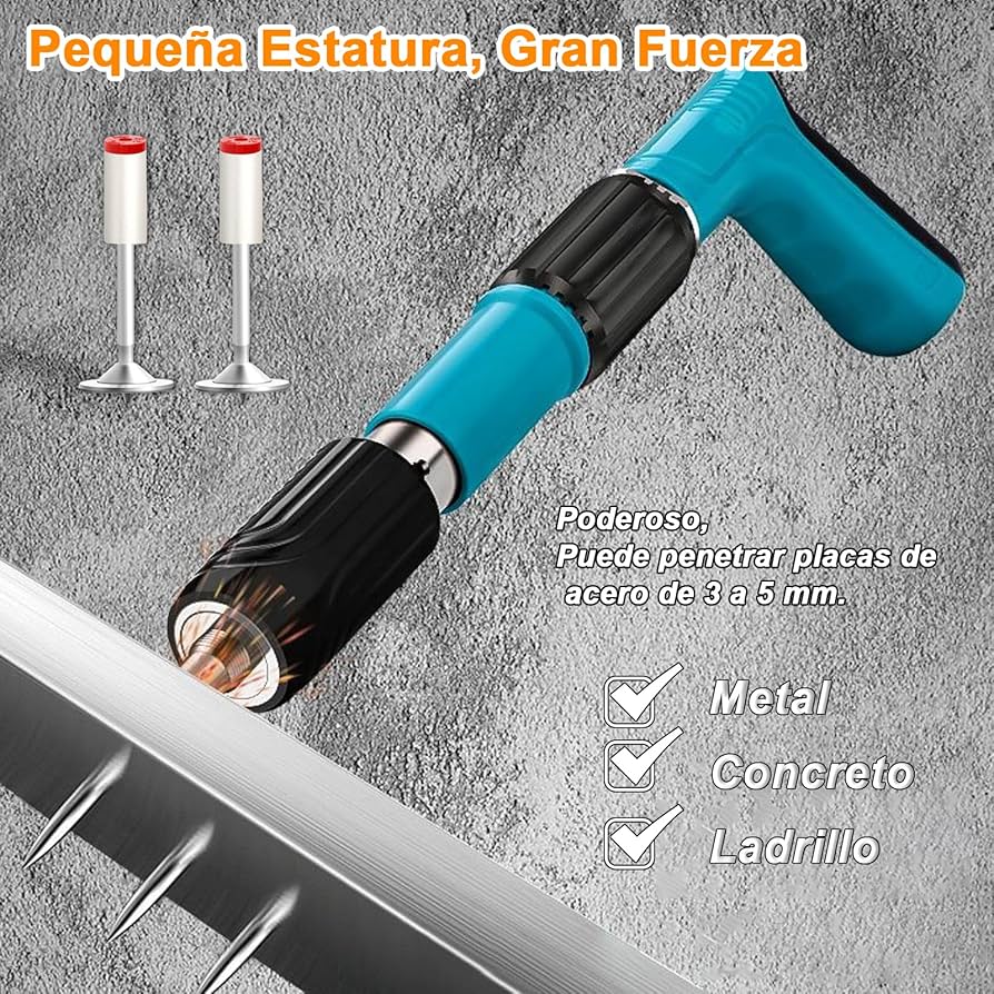 KIT PISTOLA DE CLAVOS. + 50 clavos fulminantes