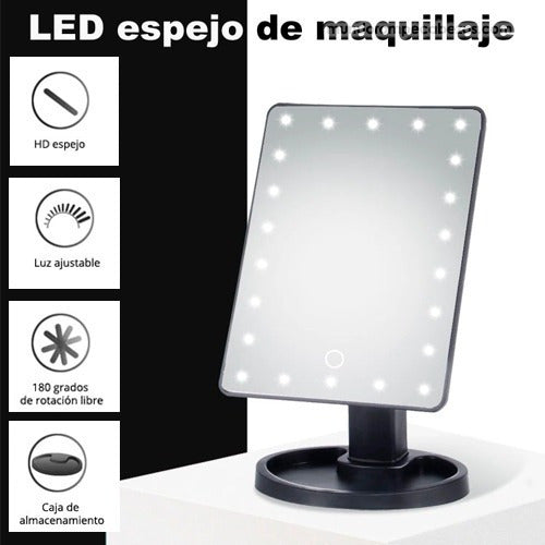 ESPEJOS DE MAQUILLAJE PROFESIONALES ILUMINADOS CON LUZ LED